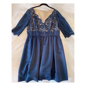 Eliza J. Navy Blue Cocktail Dress Size 16
